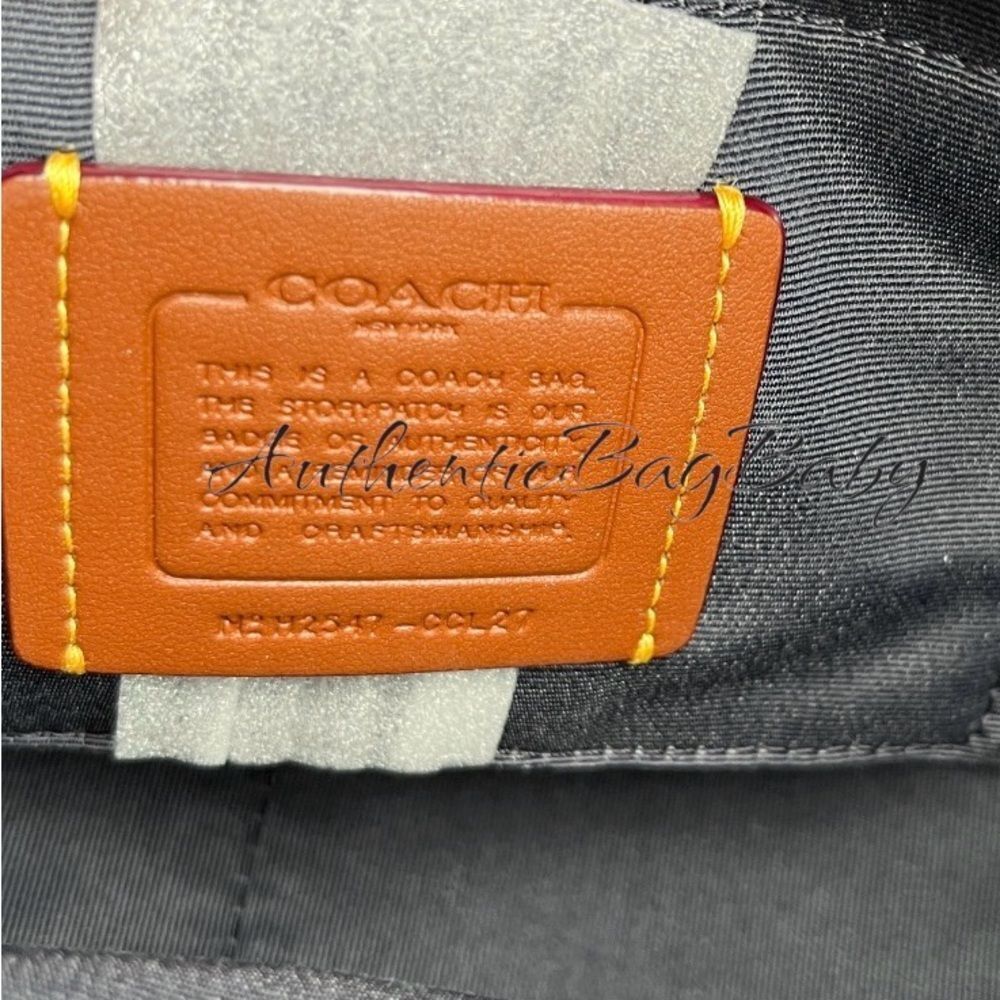 Coach Aria Shoulder in Blue Metallic Purse Leather - Picture 9 of 10